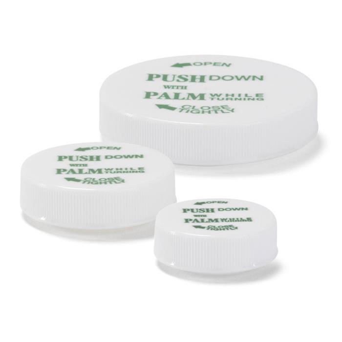 White Child-Resistant Closures for PERFECTPak™ Vials